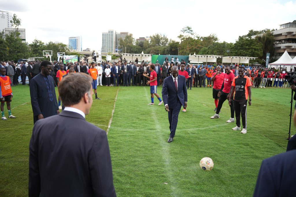 Held on May 11, 2026, alongside the Africa Forward Summit in Nairobi, the Sports, Youth, and International Cooperation demonstration featured a high-level football match. Kenyan President William Ruto, French President Emmanuel Macron, and Senegalese President Bassirou Diomaye Faye participated in the game alongside young athletes.